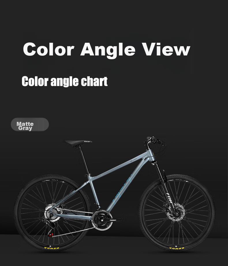 FOREVER Mountain Bike, 26-Inch Shimano, 27-Speed, Aluminum Frame, for Men And Women, Adult And Student Use, City And Off-Road Cycling, Gray Color 26