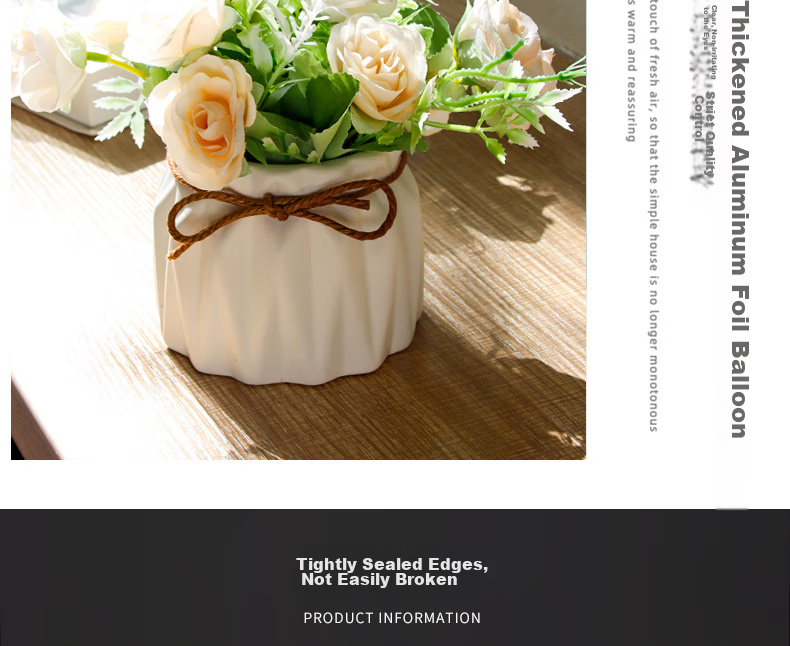 Shengshitaibao Artificial Flower Bouquet, Silk Flowers, Decorative Flowers, Ceramic Small Vase, Floral Arrangement, Living Room Decoration Ornament, White Rose 5
