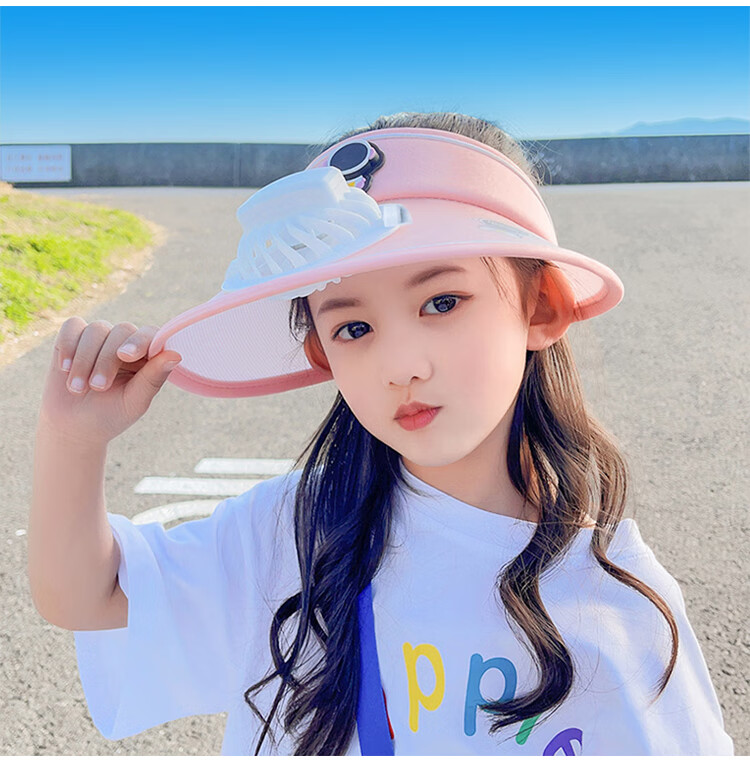GLO-STORY Solar Fan Hat, Children's Sun Protection Cap, Outdoor Beach UV-Resistant Sun Hat 10