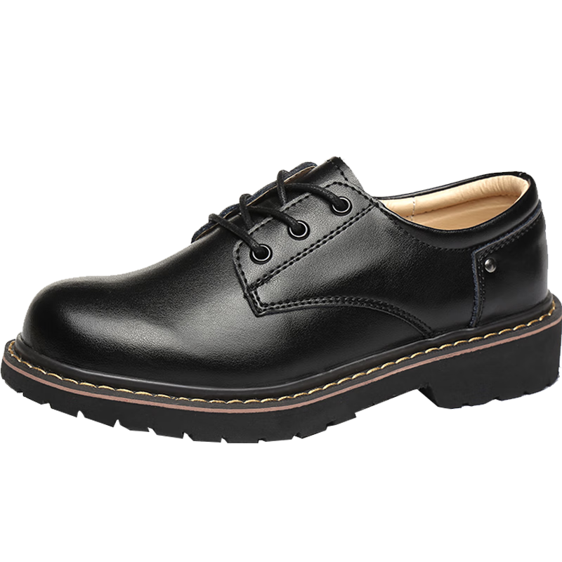 CARTELO Women's Black Leather Shoes, British Style Flat Leather Shoes, KDLYJ-WF031, Black, Size 38