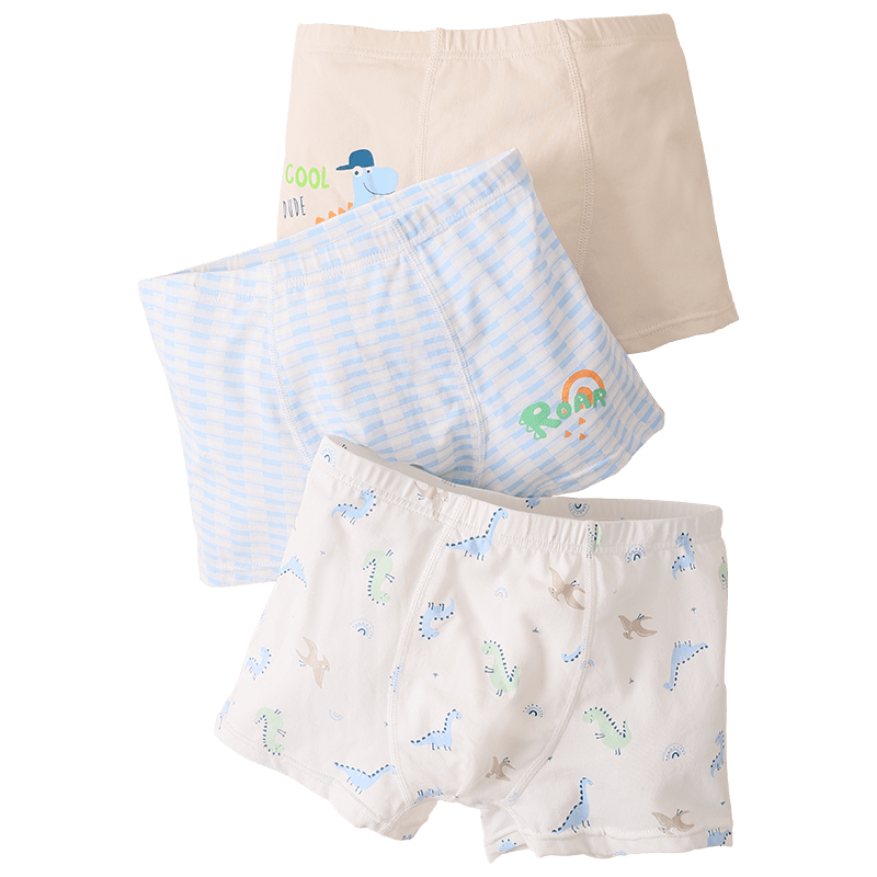 Langsha Boys' Underwear, Cotton Class A Shorts for School-Age Children, Printed Boxer Briefs for Teenage Boys