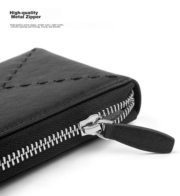 CARTELO Men's Long Wallet, Top-Grain Leather, Business Casual Multifunctional Money Clip Bag, Gift for Boyfriend on New Year's Day 13