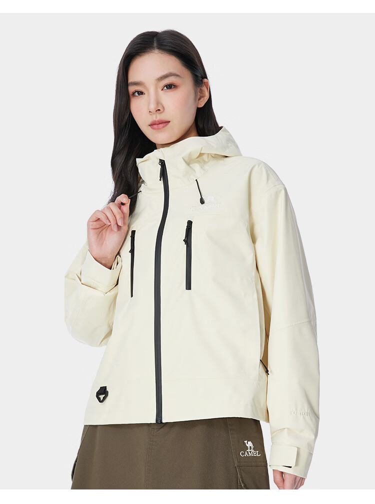 CAMEL Outdoor Hardshell Jacket, Single-Layer Lightweight Windproof And Storm-Proof Mountaineering Coat, Size M 32