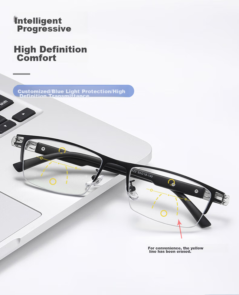 SooGree Reading Glasses for Men And Women, Middle-Aged And Elderly, High Definition Anti-Blue Light Glasses, Fashionable Ultra-Light Presbyopic Glasses, Father's Day Gift 4