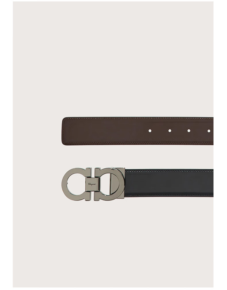 Ferragamo Men's Gancini Reversible Adjustable Belt 0644557_C_105 Gift for Boyfriend 5