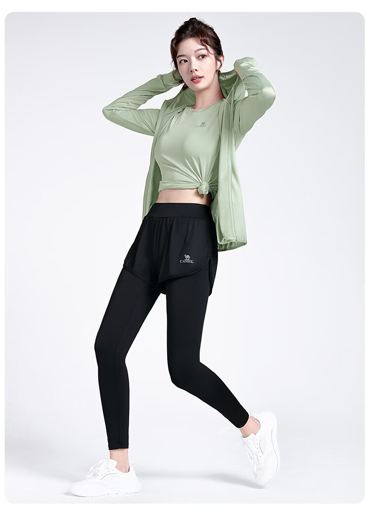 CAMEL Yoga Outfit Set for Women, Morning Run Outdoor Sportswear, Slim-Fit Breathable Fitness Wear, Five-Piece Set YK22255493 22