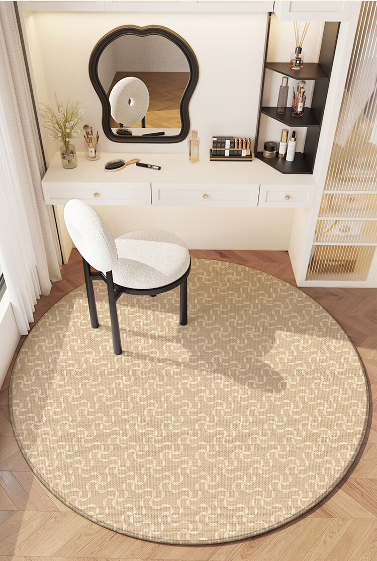 Dajiang Round Carpet Chair Mat for Study Room And Bedroom Swivel Chair, 100x100cm 4