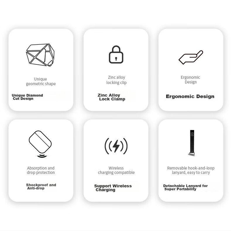 AULUMU A09 Geometric Earphone Protective Case for Apple AirPods Pro 1/2, Premium Full Coverage Shockproof Anti-Drop Armor Tech Cool Style, Gray 2