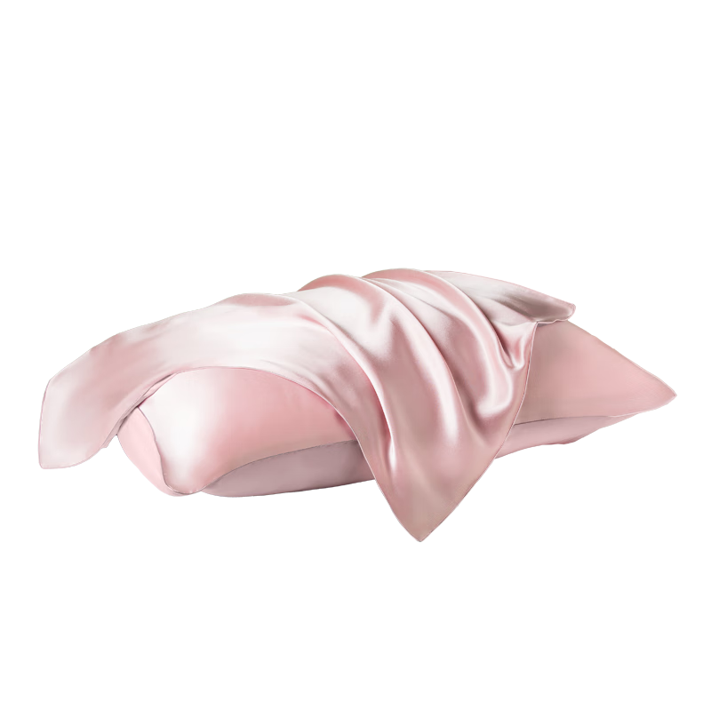 JD Original Silk Pillowcase, Grade A Mulberry Silk, Pure Color Luxury Pillow Cover, 48x74cm, Single Pack, Smoke Pink