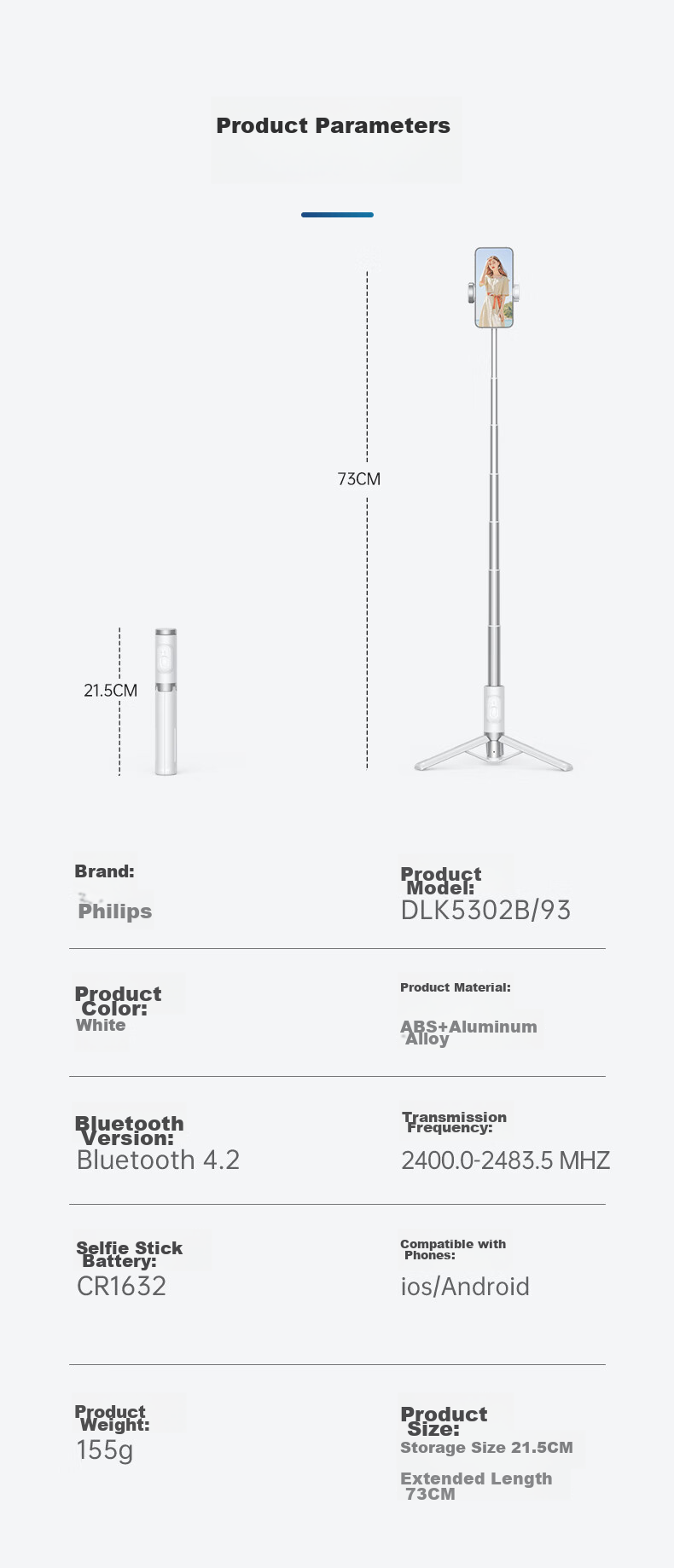 Feilipu [Mini Handheld Selfie Stick] 2026 New Portable Travel Outdoor Tripod, 360-Degree Rotation, Live Streaming Photography Vlog Multifunctional Selfie Gadget 5301 11