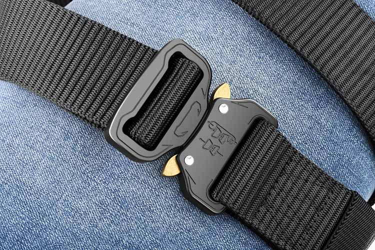 JEVI Men's Leather Belt, Outdoor Canvas Tactical Multi-Functional Training Waistband, Military Enthusiast Tactical Equipment, Nylon Trouser Belt 7