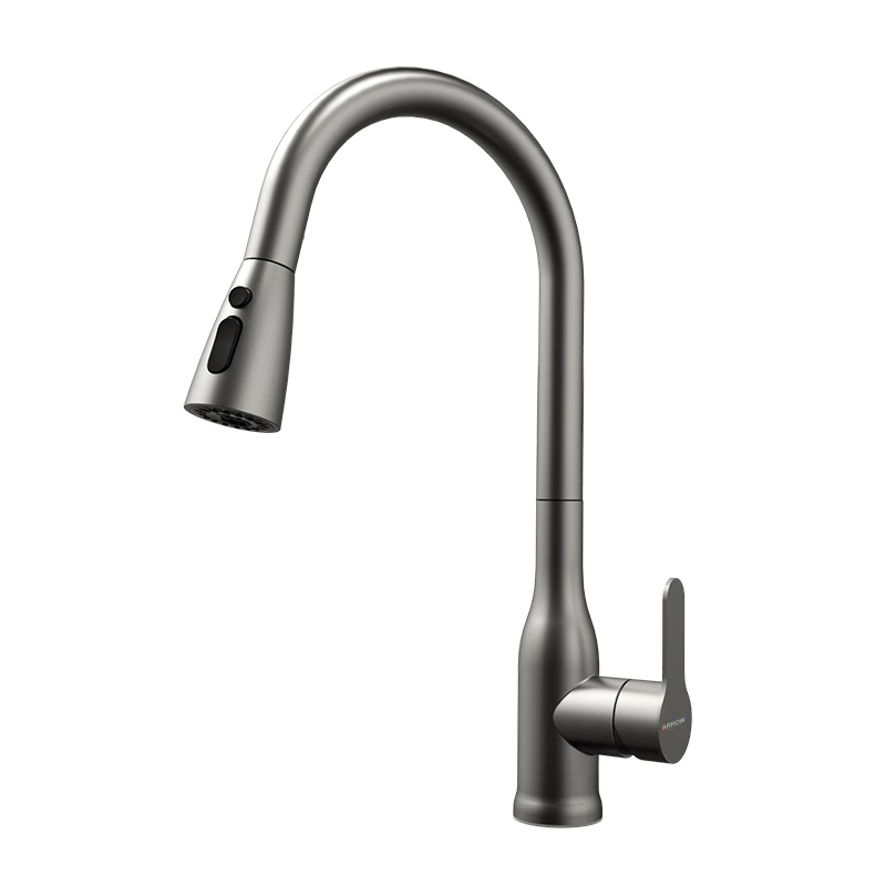 ARROW 304 Stainless Steel Kitchen Faucet, Pull-Out Hot And Cold Sink Tap, Rotating Basin Gun Gray Faucet AE45131GG