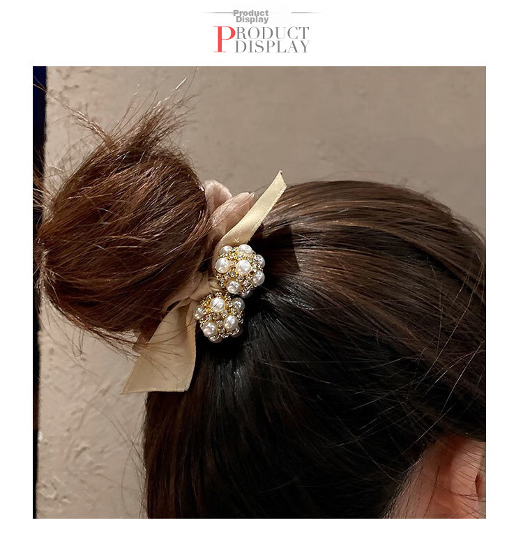 CHIMERA 2-Piece Hair Ties, Flower-Shaped Hair Bands, Bun Holders, Ponytail Holders, Hair Accessories, Elastic Bands for Women, Mid-Autumn Festival Gift 36