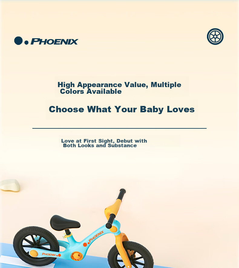 Phoenix Children's Balance Bike for Ages 2-6, Toddler Walker, Kids' Balance Bicycle, Pink 12-Inch + Gift Pack 16