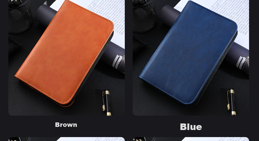 Jiaranheng A6 Business Loose-Leaf Notebook, Multifunctional Zipper Notebook, Detachable And Replaceable Inner Pages, Simple Meeting Record Book, Work Diary, Customizable, Black 6
