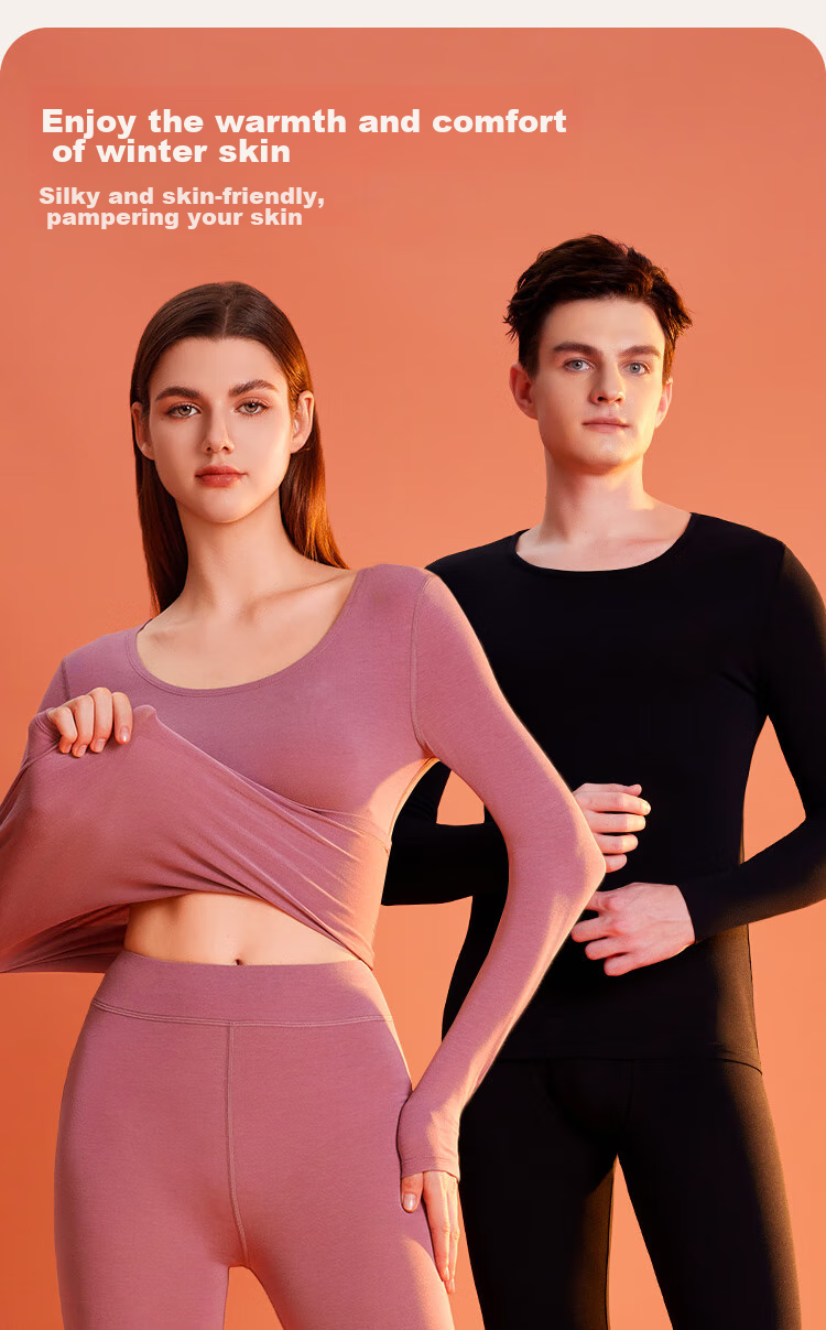 Ordifen [High-Count 50S Modal] Women's Base Layer, 10A Antibacterial Round Neck, Autumn And Winter Thermal Underwear, Warm Inner Wear, Bean Paste Color, Size L 7