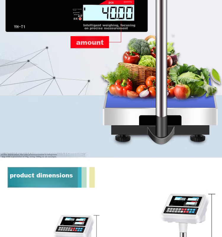 Demin High-Precision Electronic Scale for Commercial And Industrial Use, Counting And Pricing, Suitable for Express Delivery, Street Vending, And Floor-Standing Platforms, Weighing up to 100kg 8