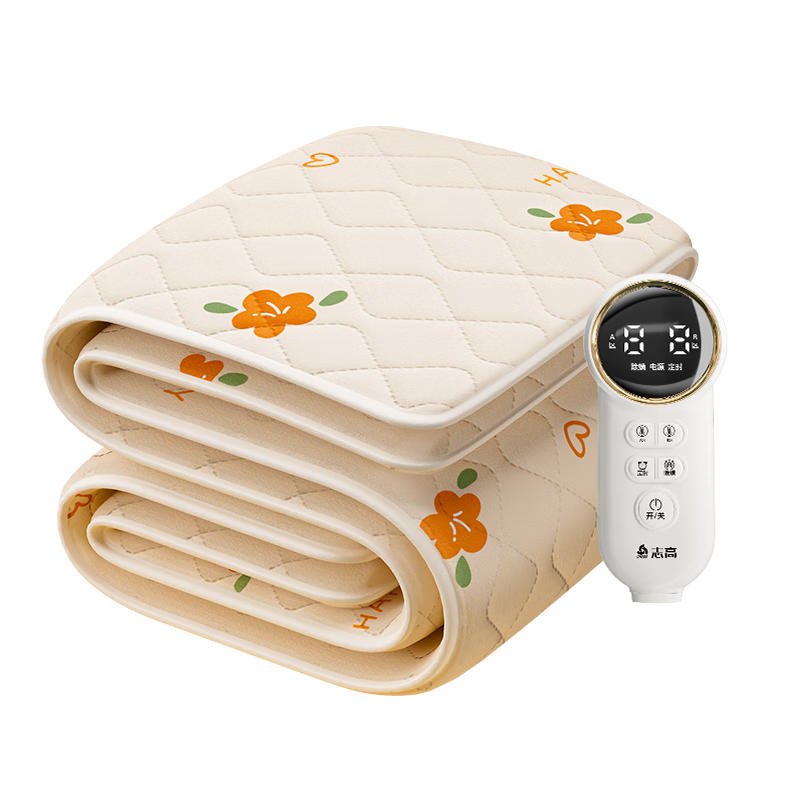 CHIGO [Dehumidifying And Mite-Removing] Graphene Double-Sided Dual Temperature Control Waterproof 3C Certified Electric Heating Blanket Mattress Pad 1.5x1.8 Meters