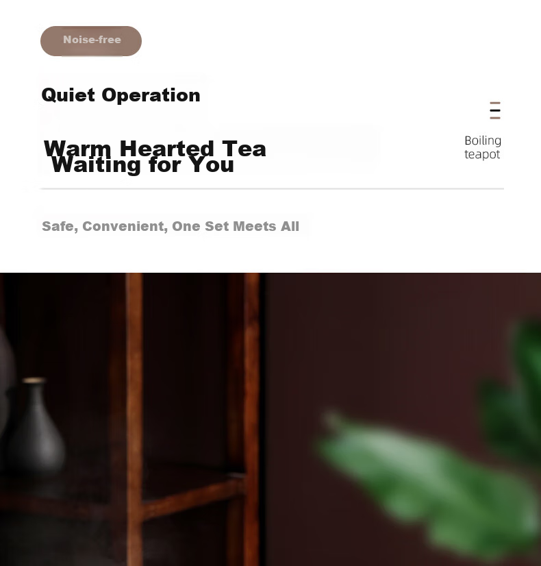 FUNORK Fully Automatic Electric Kettle with Tea Table, 304 Stainless Steel Integrated Tea Table And Coffee Table, Built-In Electric Teapot, Tea Set And Electric Tea Stove HL-602 Cleaning Model 1L 19