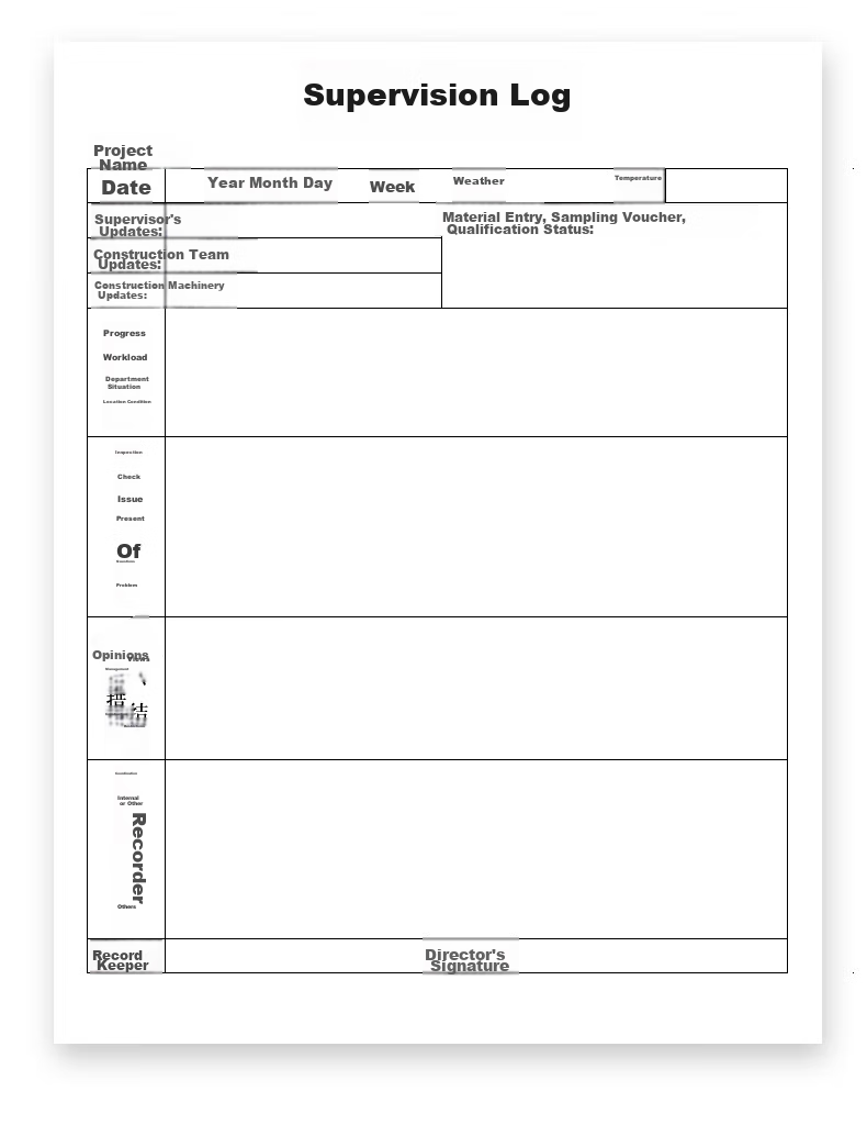 Touch Fish 10-Pack Construction Site Engineering Company Unit Work Record Notebook, 16K Safety Log (10-Pack), 34 Pages Per Book 9
