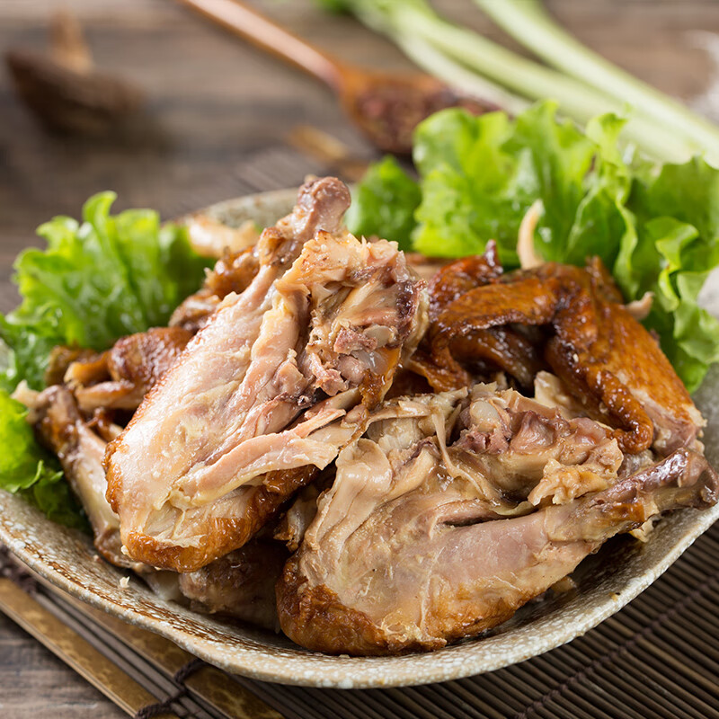 月盛斋 清真食品 中华老字号 酱卤熟鸡肉整鸡肉 五香酱鸡550g 开袋即食