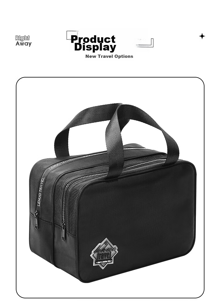 Lehuolvxing Large Capacity Toiletry Bag for Men, Travel Makeup Organizer, Waterproof Dry-Wet Separation Shower Caddy 10