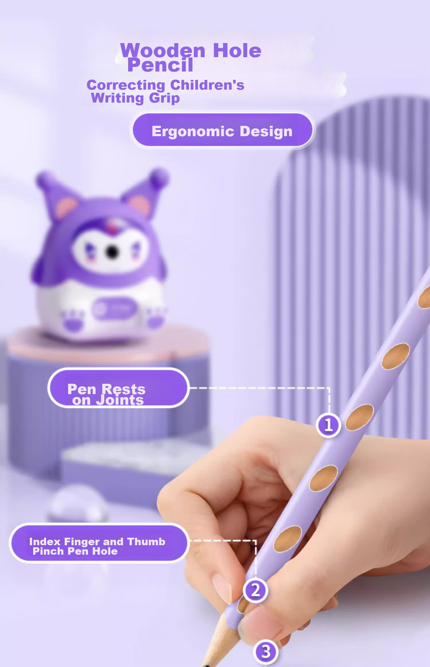Mingyu Kuromi Electric Stationery Set, School Supplies, Birthday Gift for 10-Year Girls, Gifts for 7-14 Year Old Elementary School Students, First Grade Gifts, Kindergarten Gift Package 15