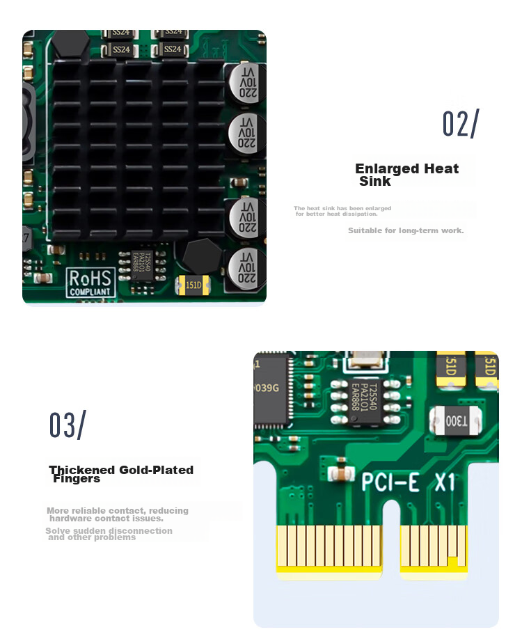 EB-LINK PCIE X4 to 6-Port USB3.0 Expansion Card, Independent Six-Channel Computer Posterior USB Acquisition Adapter Card, HUB Concentrator Card, Industrial Camera Fiber Optic Channel Card 6