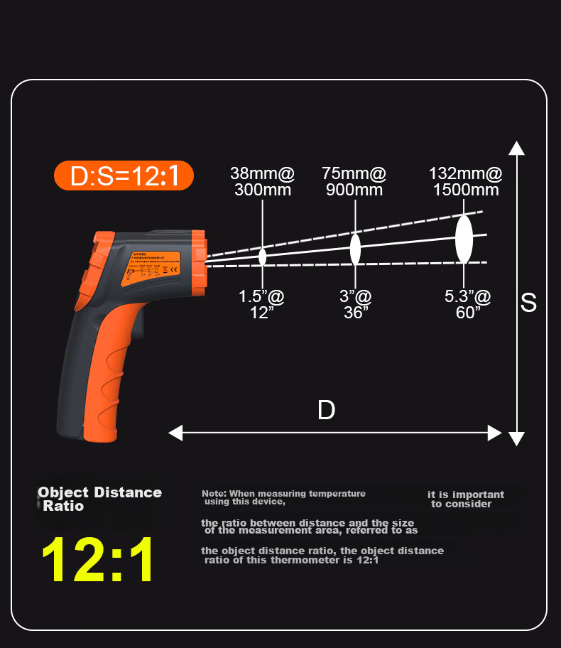 Suwei Infrared Thermometer, Temperature Gun, Oil Temperature Gun, Kitchen-Specific Thermometer SW390S 11