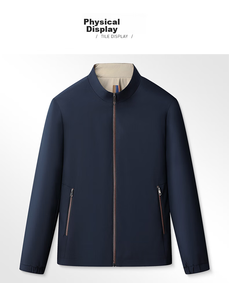 FIRS [Windproof And Wrinkle-Resistant] Men's Jacket, Spring And Autumn Stand-Collar Coat, Business Casual Jacket, Workwear Outerwear, Men's Clothing 9
