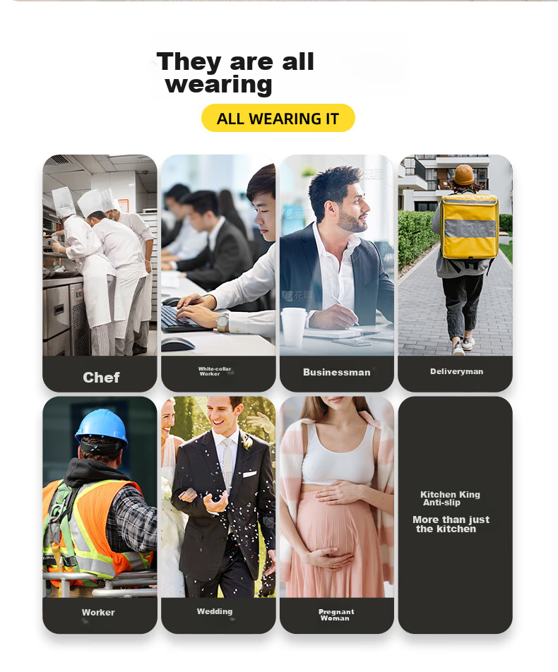 Chuwang Chef Shoes, Kitchen Non-Slip Work Shoes, Comfortable Business Casual Wedding Leather Shoes, Versatile Men's Formal Shoes 2332 10