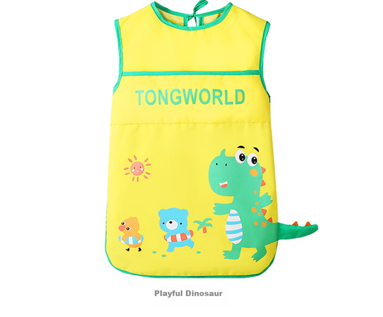 9I9 Baby Eating Smock, Summer Sleeveless Waterproof And Stain-Resistant, Infant And Child Bib, Painting Smock Apron A406 Shark 10