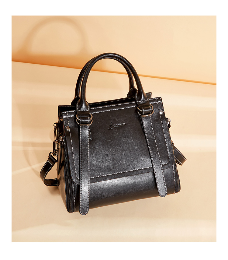 意大利袋鼠lalpina女包油蜡牛皮单肩包女手提包女复古百搭包包斜挎包