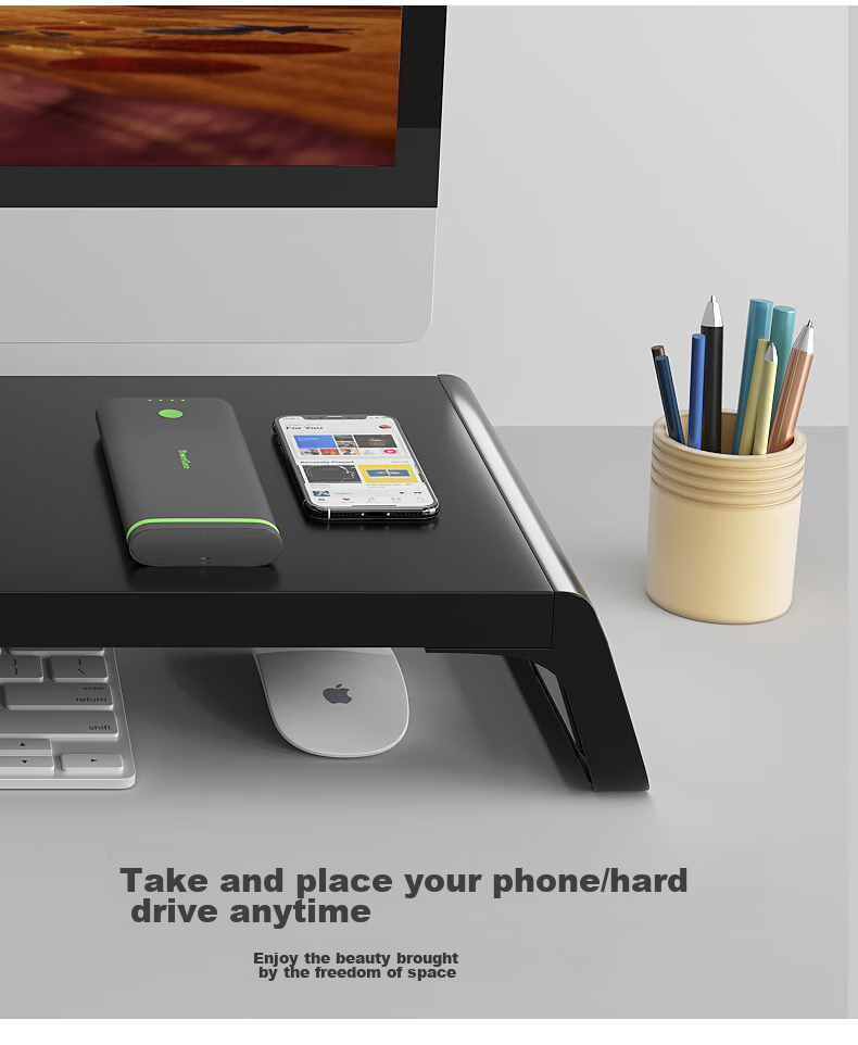 Shanshanmuyi Computer Monitor Riser Stand, Display Support Bracket, Height-Increasing Base, Desktop Organizer Shelf, Office Desk Storage Rack 7