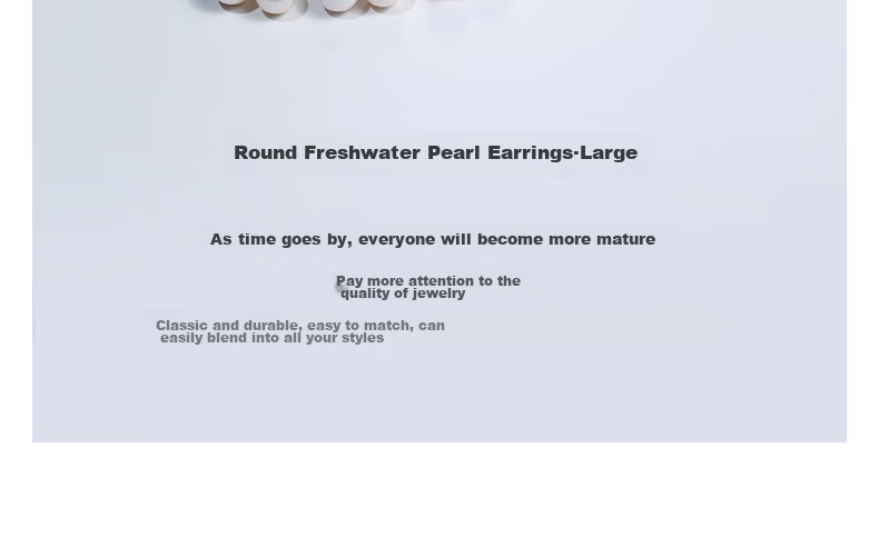 Daimi 18K Gold Round Bead, 10-11mm Minimalist Series Freshwater Pearl Stud Earrings, Mother's Day Gift for Girlfriend Or Wife 9