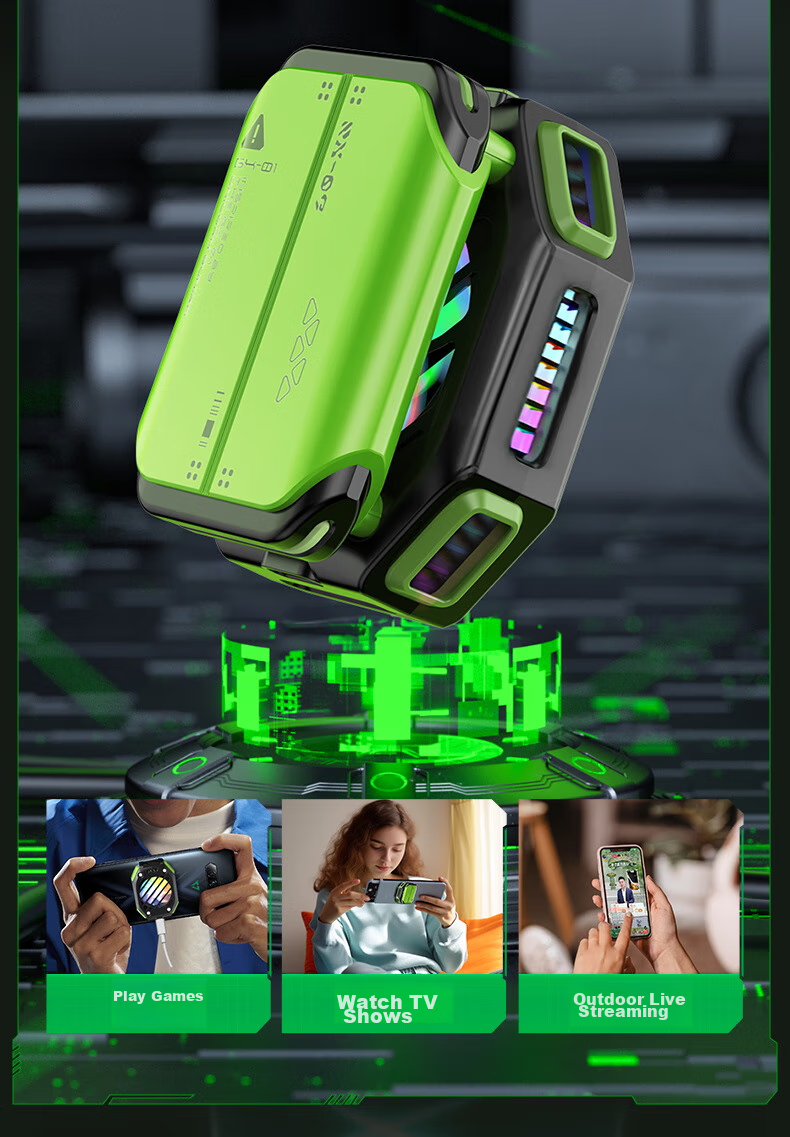 WITGOER [External Battery | No Plugging Required] Phone Cooling Pad, Magnetic Back Clip for Gaming, Ice-Cold Live Streaming Semiconductor Cooling, Suitable for Apple Iqoo 11