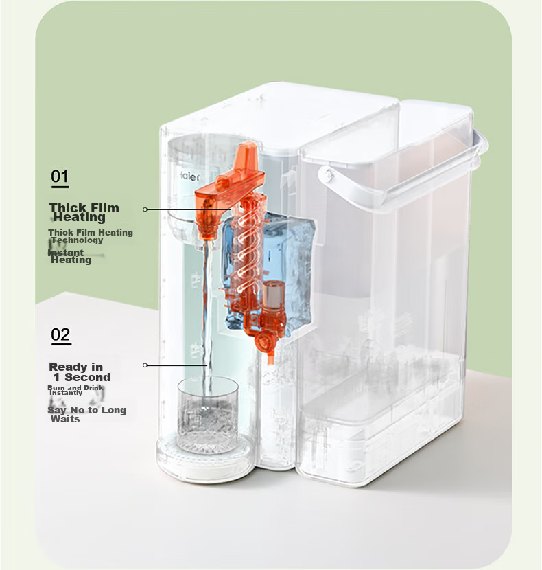 Haier Desktop Water Purifier, Light And Fresh Hot Water Dispenser, Dual Water Tank, Dual Antibacterial, No Installation Required, Heating And Direct Drinking All-In Machine, Non-Dual Phenol Water Dispenser HCF75-2LXWZU1 9