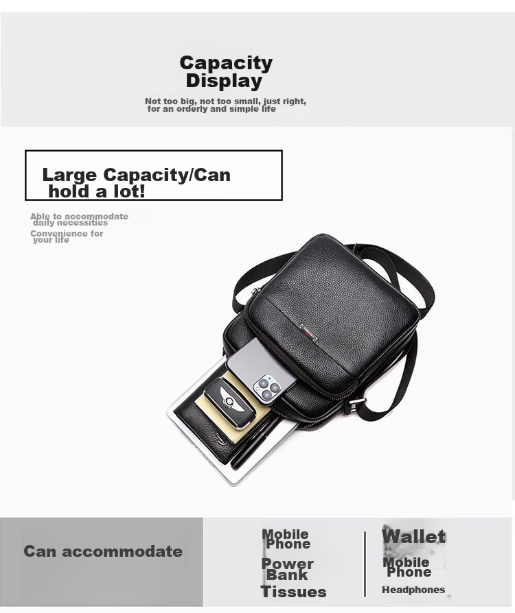 CROCODILE Youth Top-Grain Leather Fashion Shoulder Bag, Men's Vertical Casual Crossbody Bag, Gift for Boyfriend, TB050 5