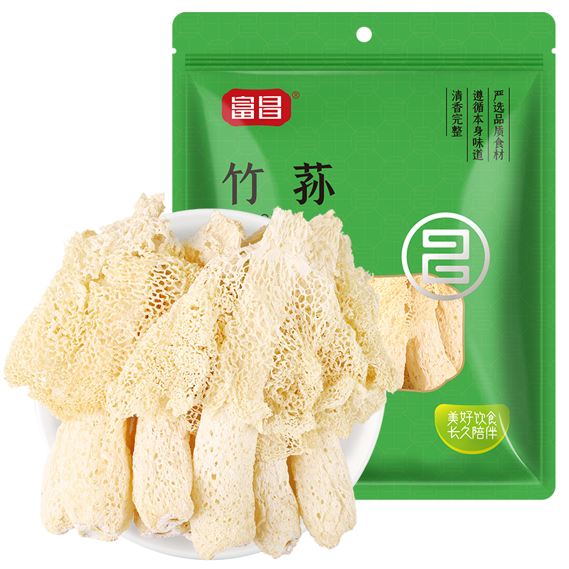 富昌 竹荪50g 食用菌干菇 煲汤佳品 南北干货 火锅食材
