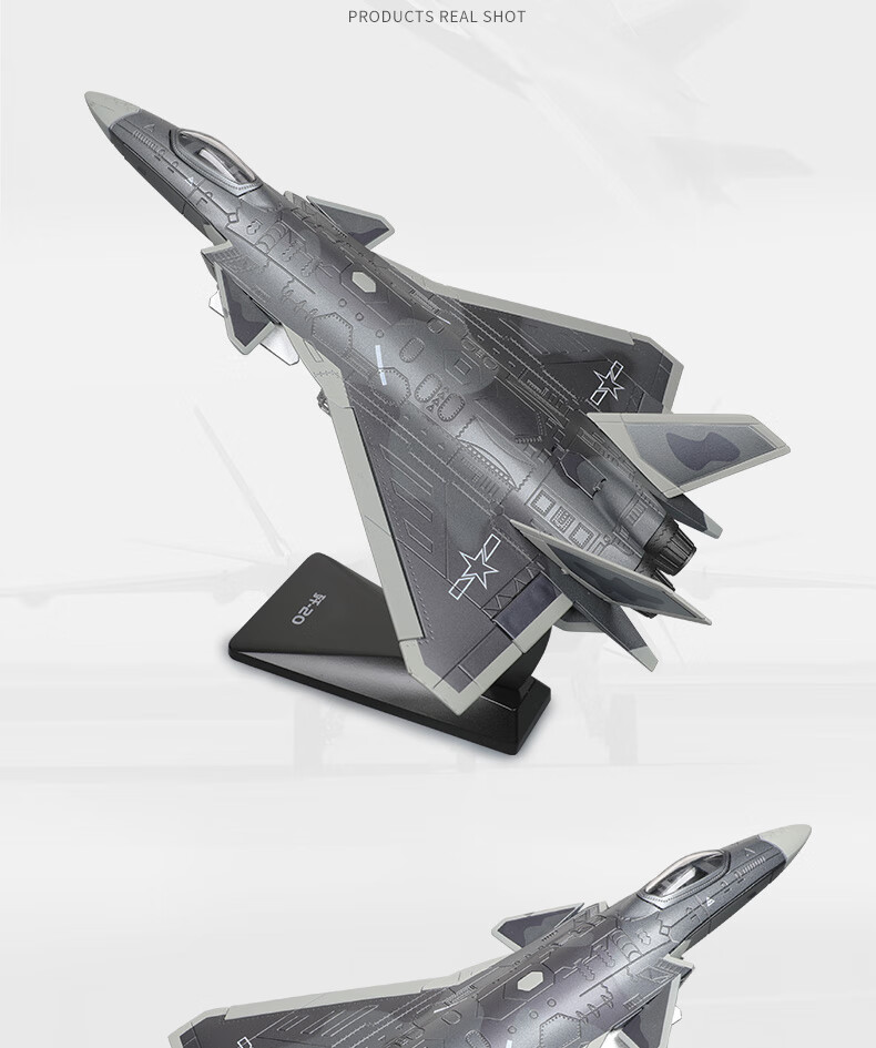Chiyumoxing White Emperor Sky Battle Aircraft Model, Realistic Alloy Airplane Toy, Fighter Jet Model, Military Figurine, Gift for Boys 10