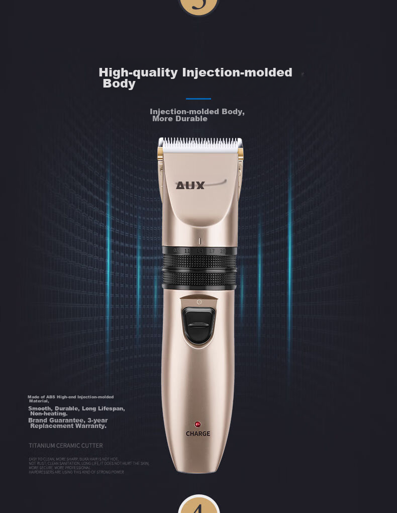 AUX Hair Clipper for Adults And Babies, Electric Trimmer, Home Use Shaver, Electric Hair Cutting Tool, Hair Trimming Device 5