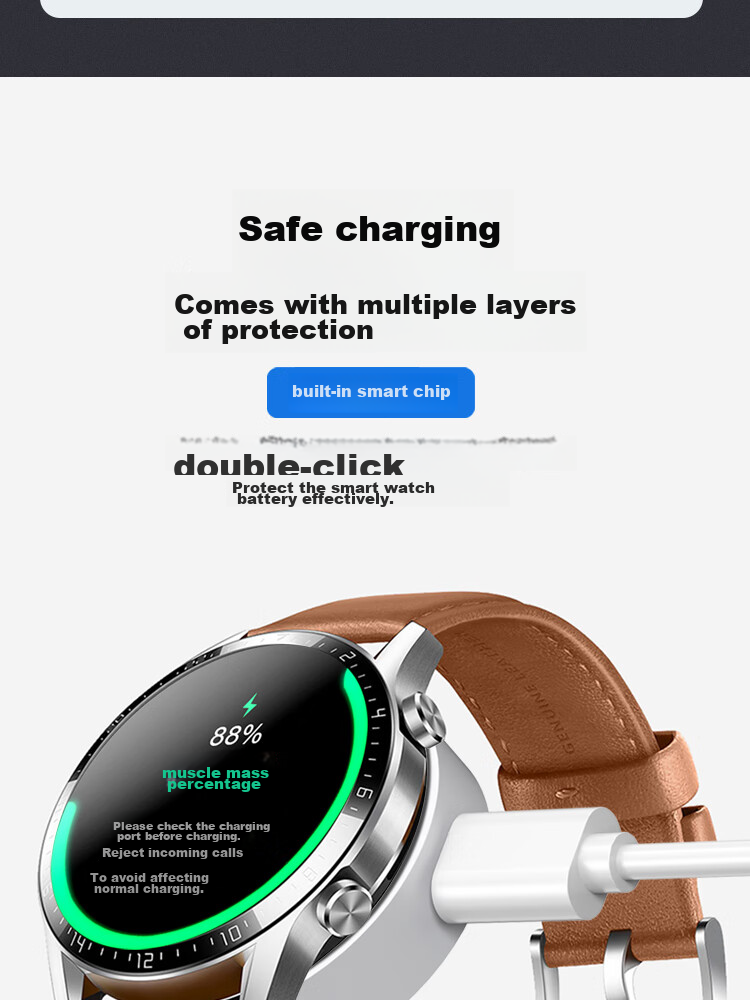 ESCASE Huawei Watch Charger, Compatible with Watch GT/GT2/2E, Honor Magic2/GS/pro Bracelet, Huawei Porsche Charging Cable, Touchpoint Charging Dock, 1 Meter 3