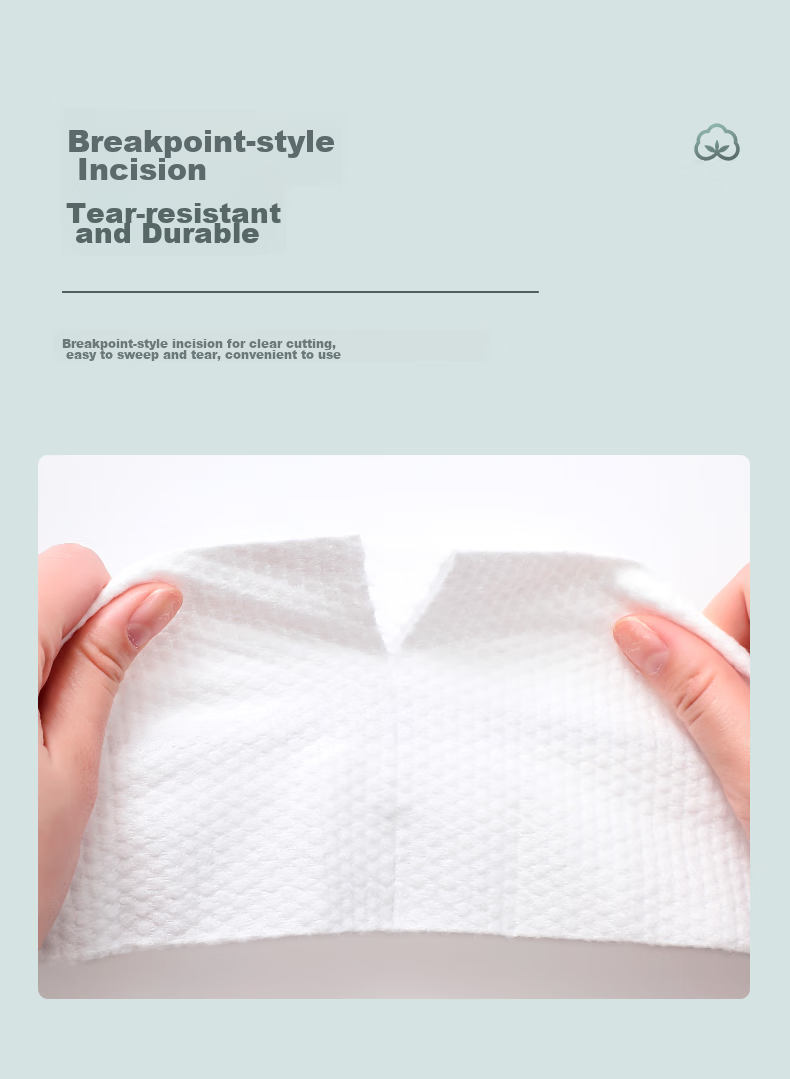 Grace Disposable Face Towels, Thick Pearl Texture, 3-Pack, for Adults And Children, Cleansing Wipes, Makeup Remover, Roll-Up Cotton Soft Towels 11