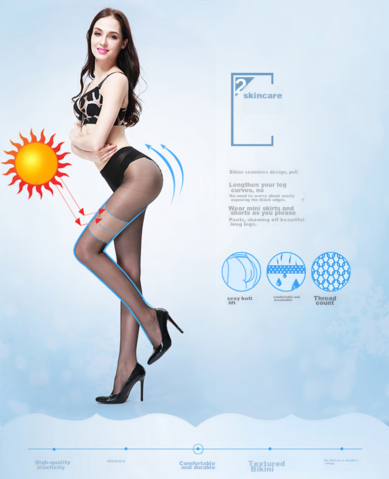 LangSha Silk Stockings for Women, Summer Pantyhose, Black And Nude Color, Sexy Butterfly Crotch, Thin Leggings, 4 Pairs Pack, Black 2, Coffee 2 4