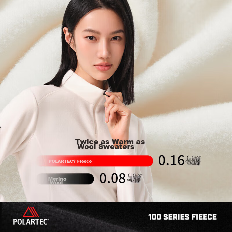 Женская флисовая куртка Pelliot P Series Polartec, ветрозащитная, с флисовой подкладкой, белая, размер S