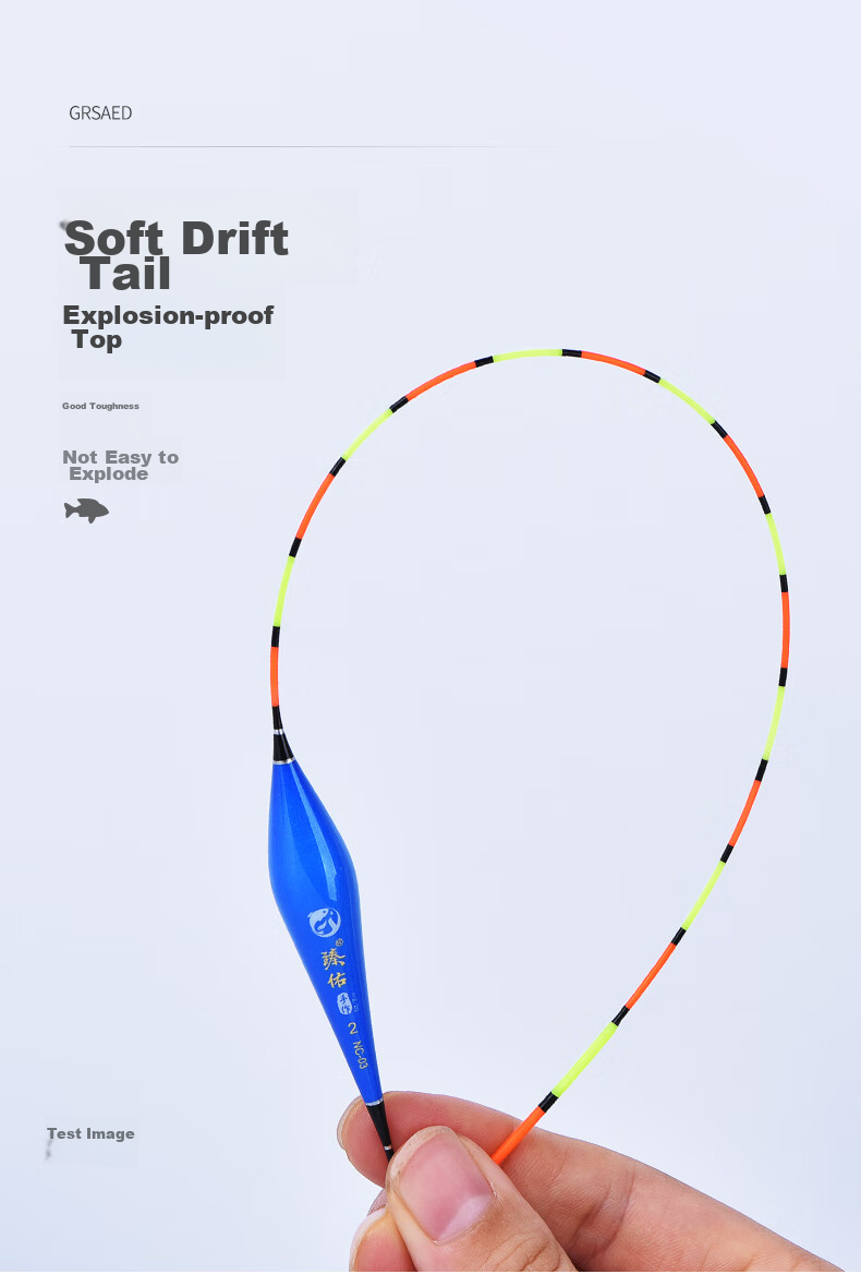 Grsaed Fishing Float Set NC12, Nano Floats Blue ABS Float Box, Crucian Carp Float, Highly Sensitive, Eye-Catching, Thickened Tail 6