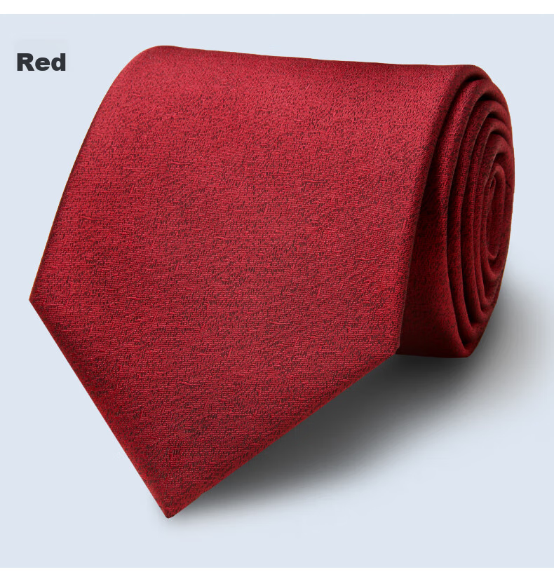 Luomeng Men's Business Formal Necktie, 8cm Hand-Tied, for Interviews, Work, Weddings, Gift Box Packaging, Red, 145*8cm 11
