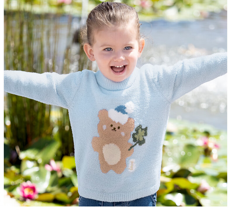 DAVE & BELLA 2022 Autumn Winter Kids Chenille Knit Pullover Sweater DB4223269 11