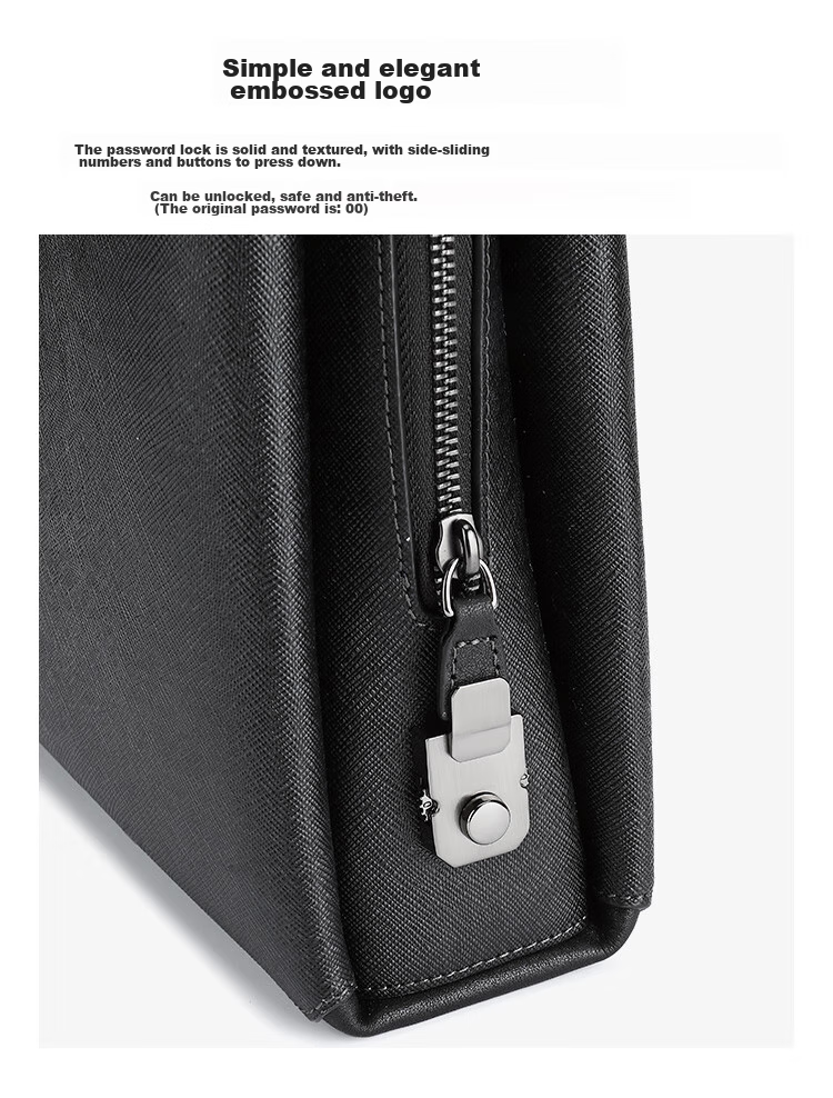 Goldlion Briefcase, Business Handbag, Cowhide Men's Bag, Laptop Bag, Large Capacity Business Bag, Birthday Gift 12