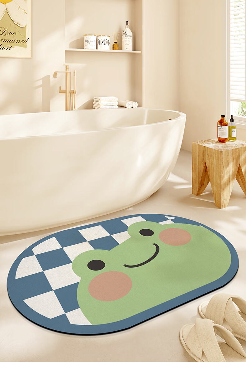 Da Jiang Bathroom Mat Absorbent Non-Slip Toilet Doorway Floor Mat 40x60cm 12